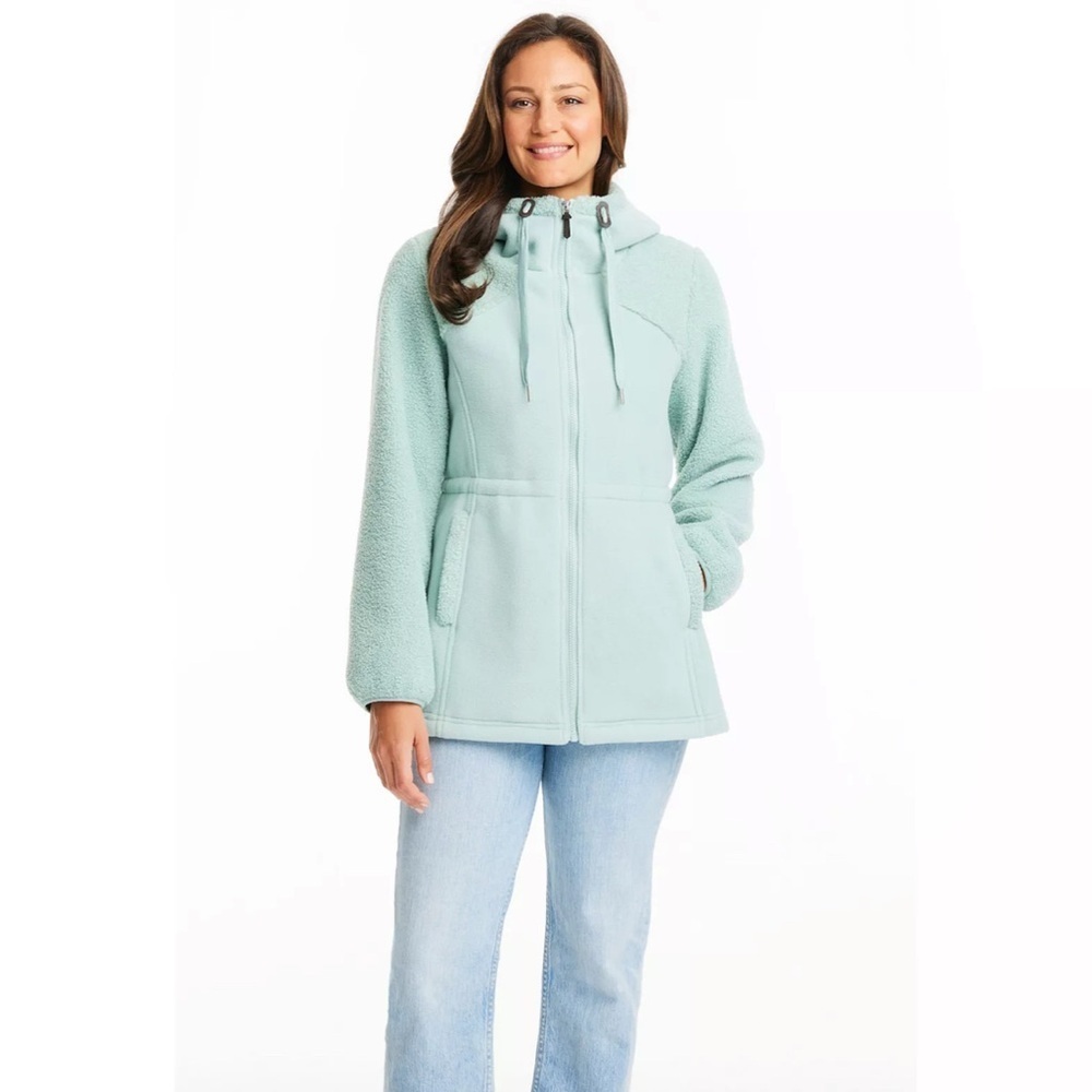 Women's Koolaburra by UGG Hooded Sherpa Fleece Zipper Jacket Size Medium - Picture 1 of 16